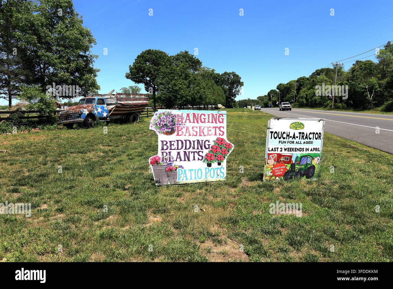 Farm, nördliche Gabel des östlichen Long Island, NY Stockfoto