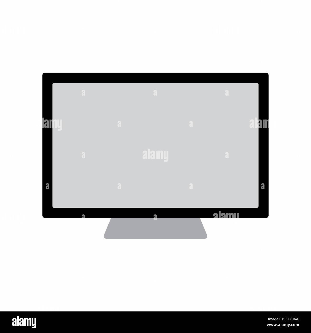 Computermonitor-Display oder LED-Bildschirmen-Vektor-Icon, für Technologie-Icons, Büromaschinensymbole und digitale Display-Branding. Stock Vektor
