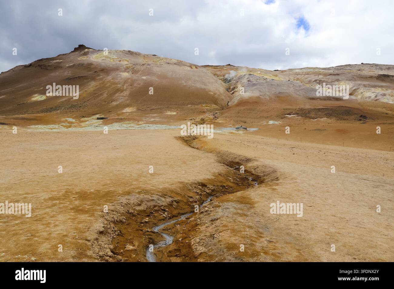 Blick auf die Lavafelder eines vergangenen Vulkanausbruchs in Island Stockfoto