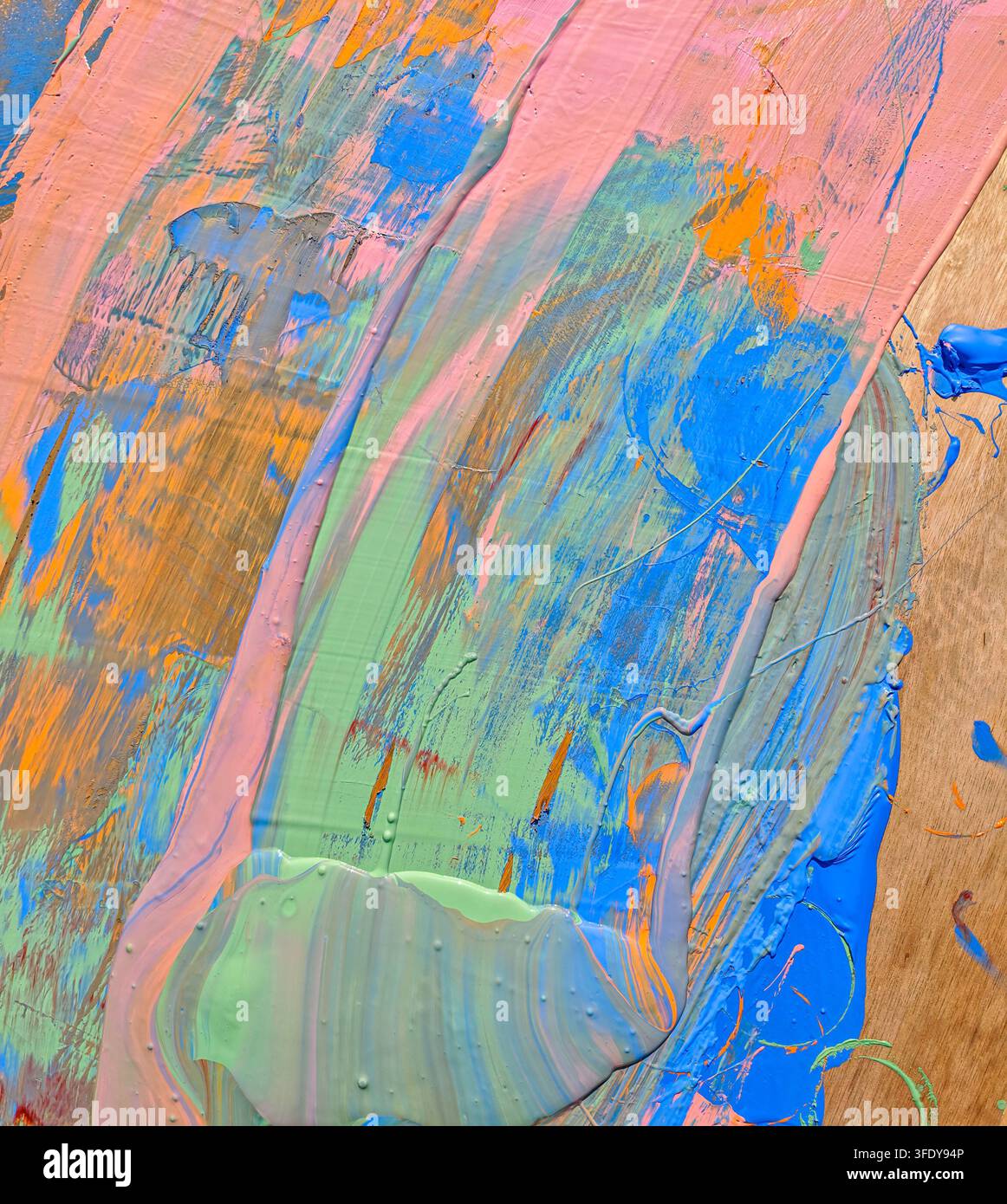 Lebendige mehrfarbige Farbstruktur. Ideal für digitale Hintergründe oder Druckdesigns, die kräftige Farben benötigen Stockfoto