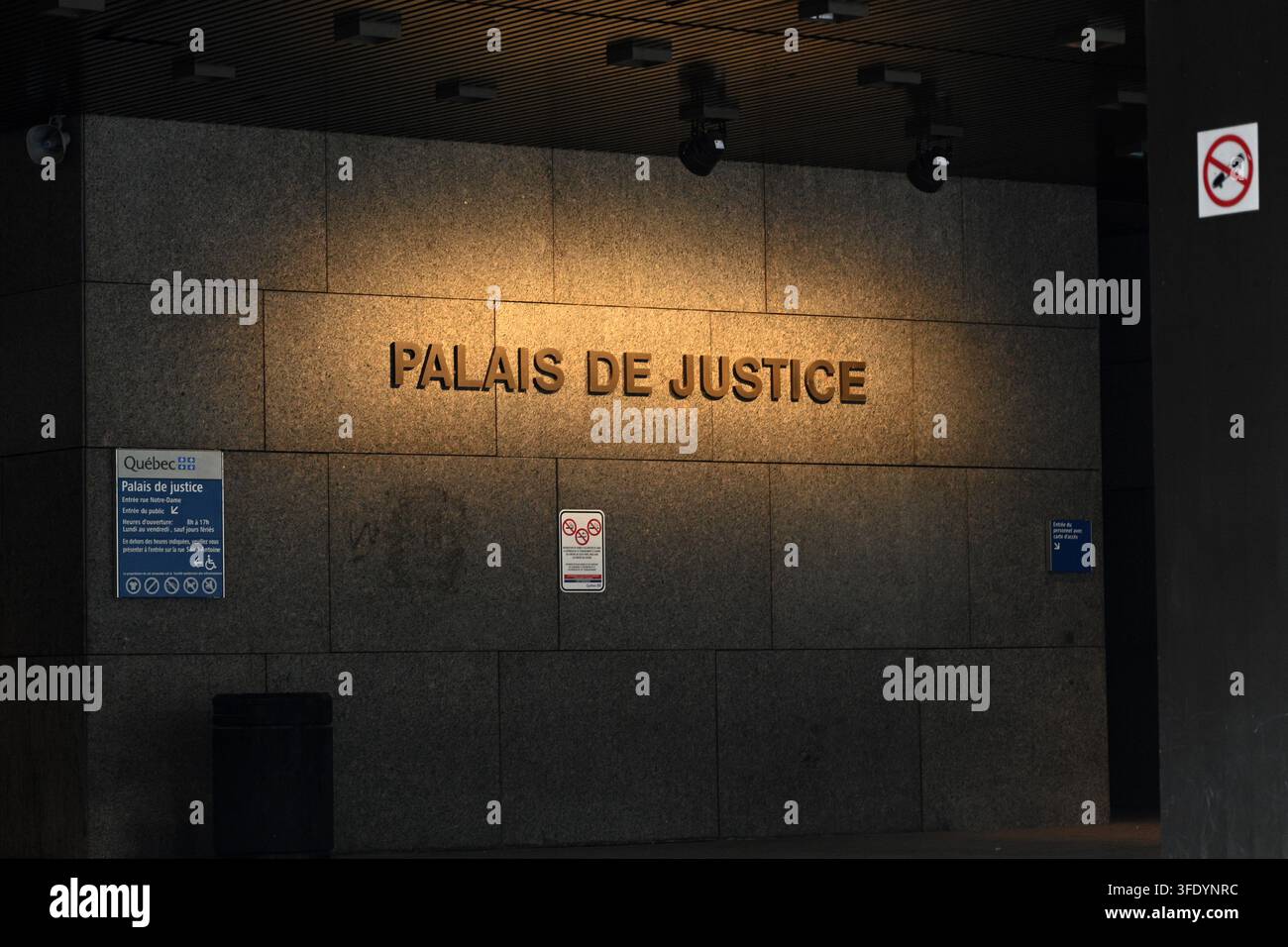 Montreal, Quebec, Kanada – 26. Juni 2026: Das Palais de justice ist ein Gerichtsgebäude in Montreal, QC, Kanada. Stockfoto