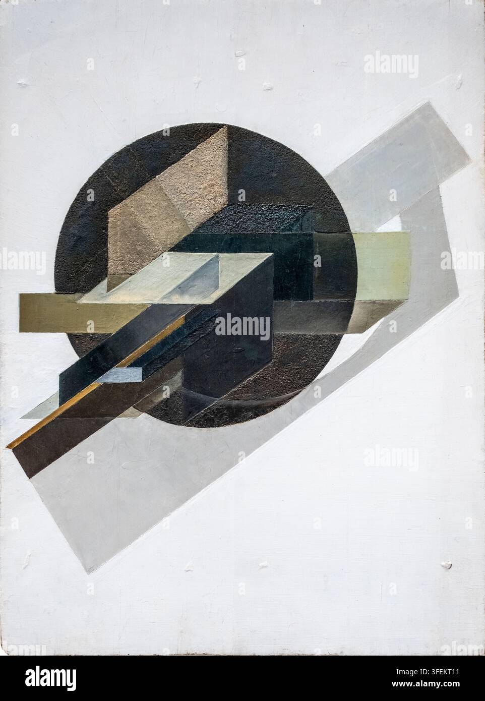 Gustav Klutsis/Klucis, geb. 1895 - gest. 1938. Dynamische Stadt, 1919. Ölbeton und Sand auf Holz. Museum of Modern Art, Costakis-Sammlung. Griechenland. Stockfoto