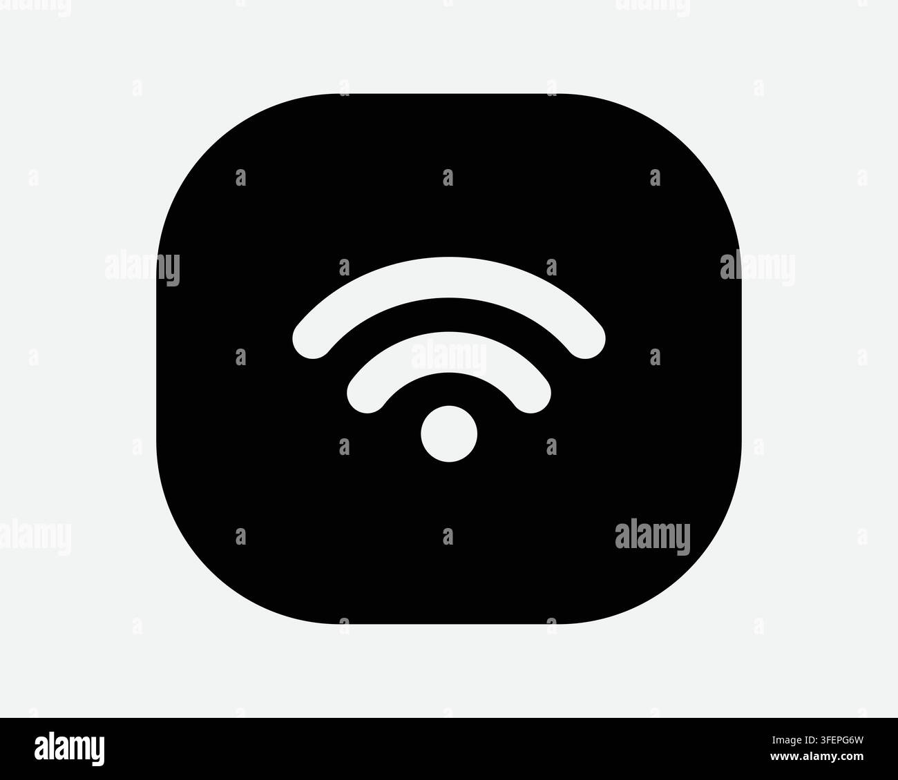 Wifi-Internetverbindungsnetzwerksignal-Symbol Schwarze Grafik-Vektor-Symbol Digitaler Zugriff Web-Kommunikation Stock Vektor