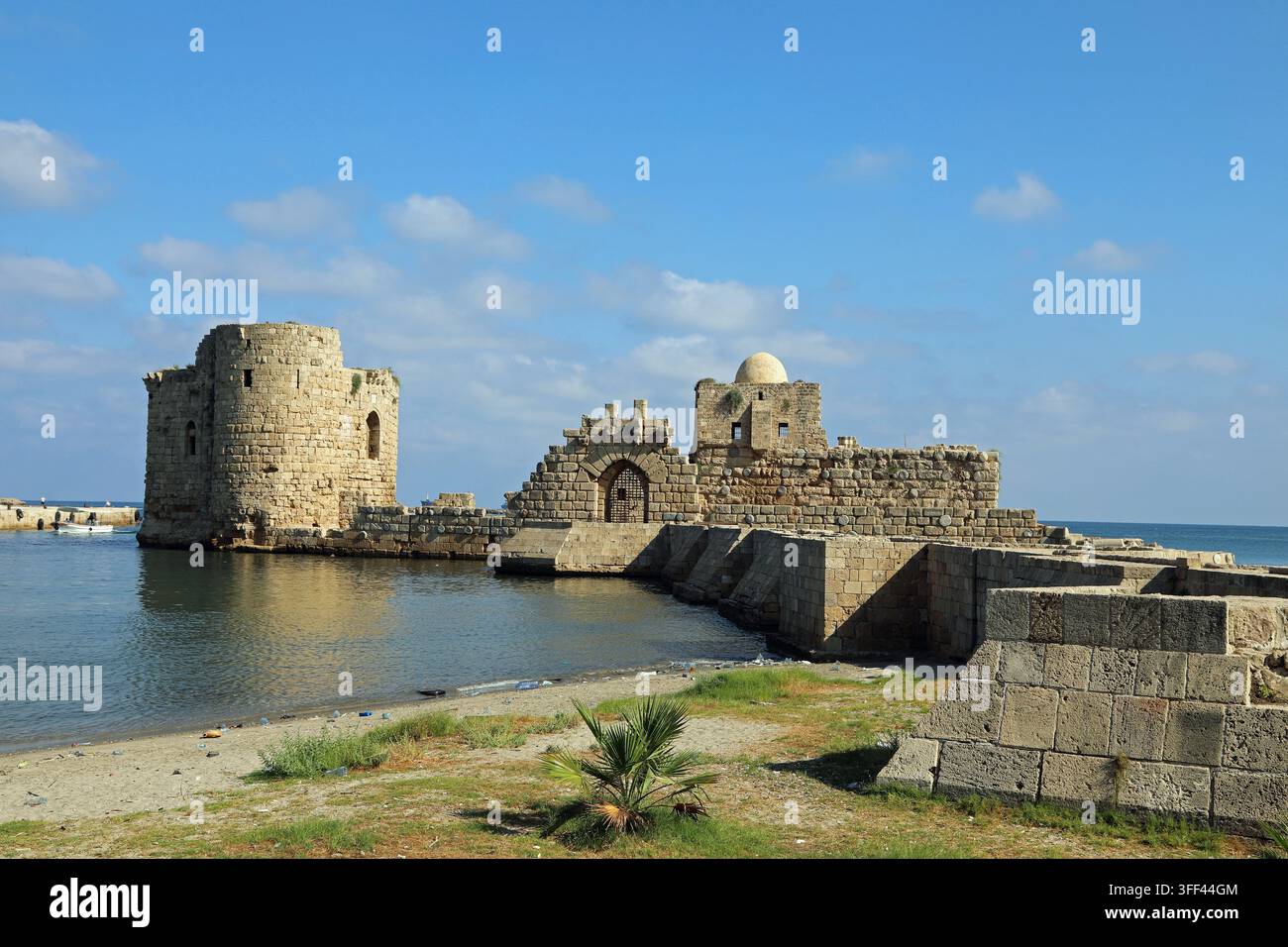 Sidon Meer Schloss im Libanon Stockfoto