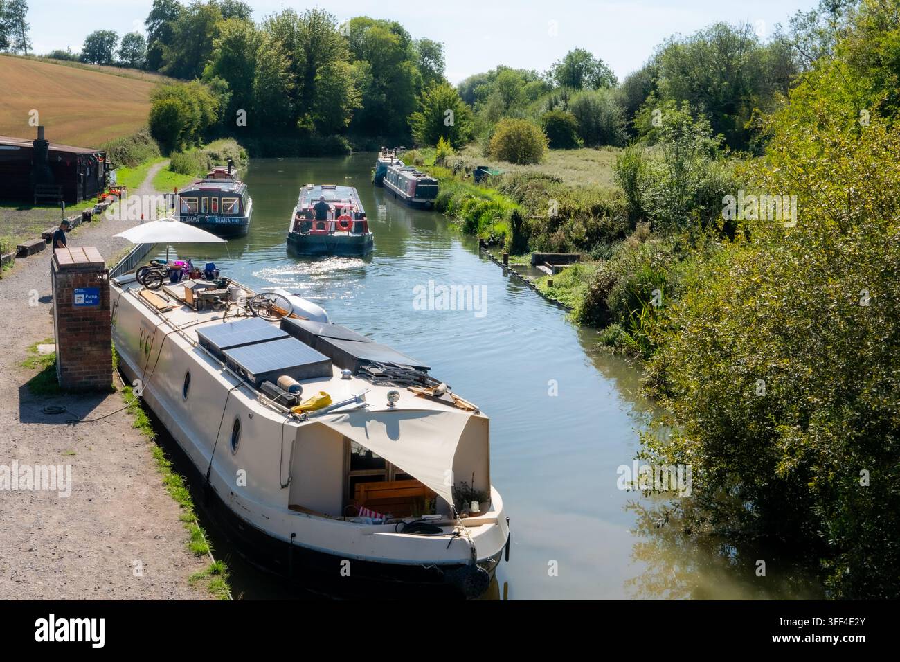 Kennet & Avon-Kanal, Great Bedwyn, Wiltshire, UK Stockfoto