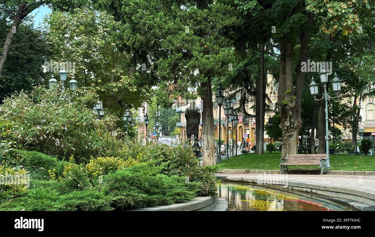 Giorgi Leonidze Park, Tiflis - Smartphone-aufgenommenes Stockfoto