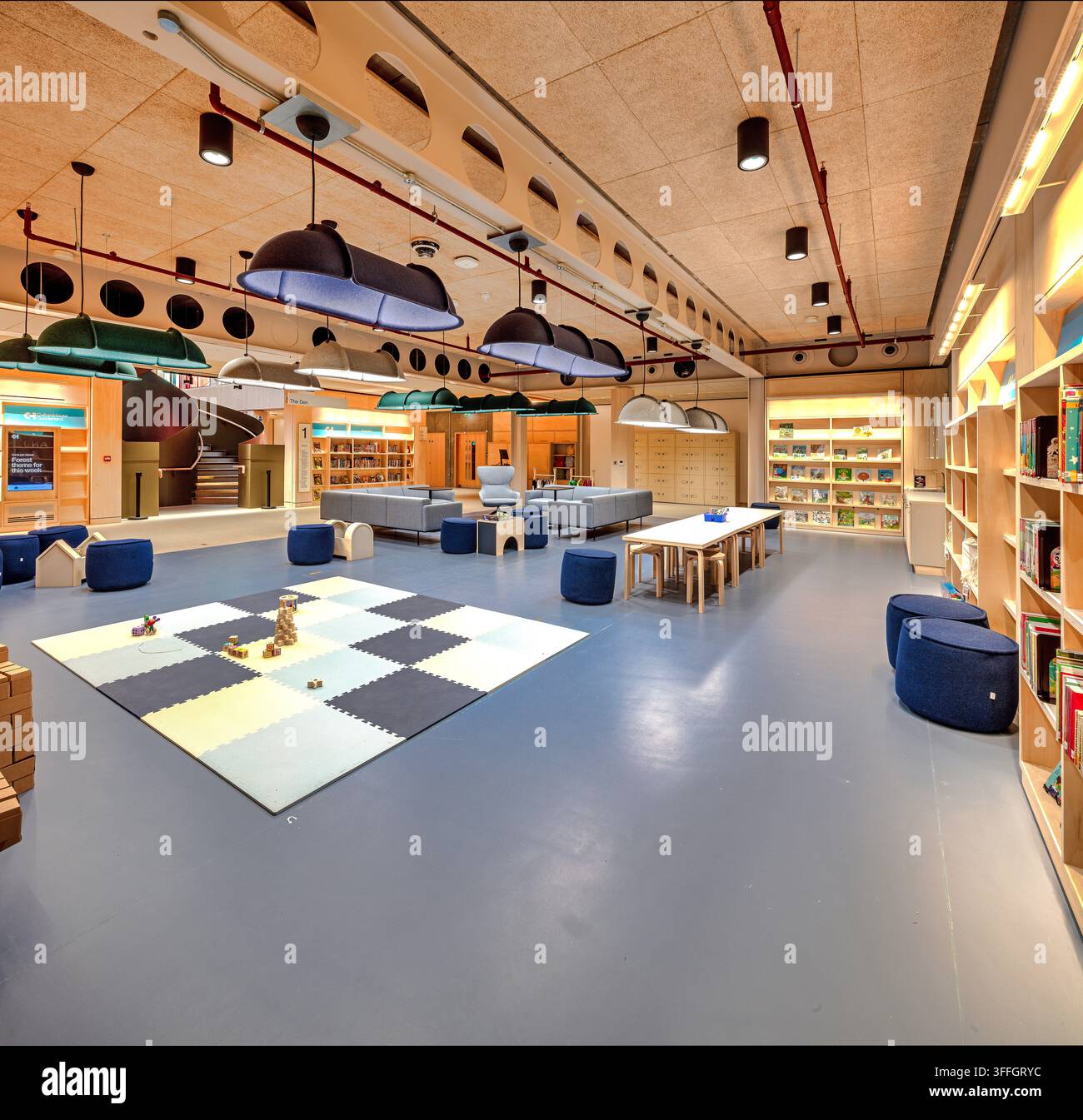 Eine Innenansicht des Kulturhauses Nationales Zentrum für Kreative Smarte Städte in Sunderland, Tyne & Wear Stockfoto