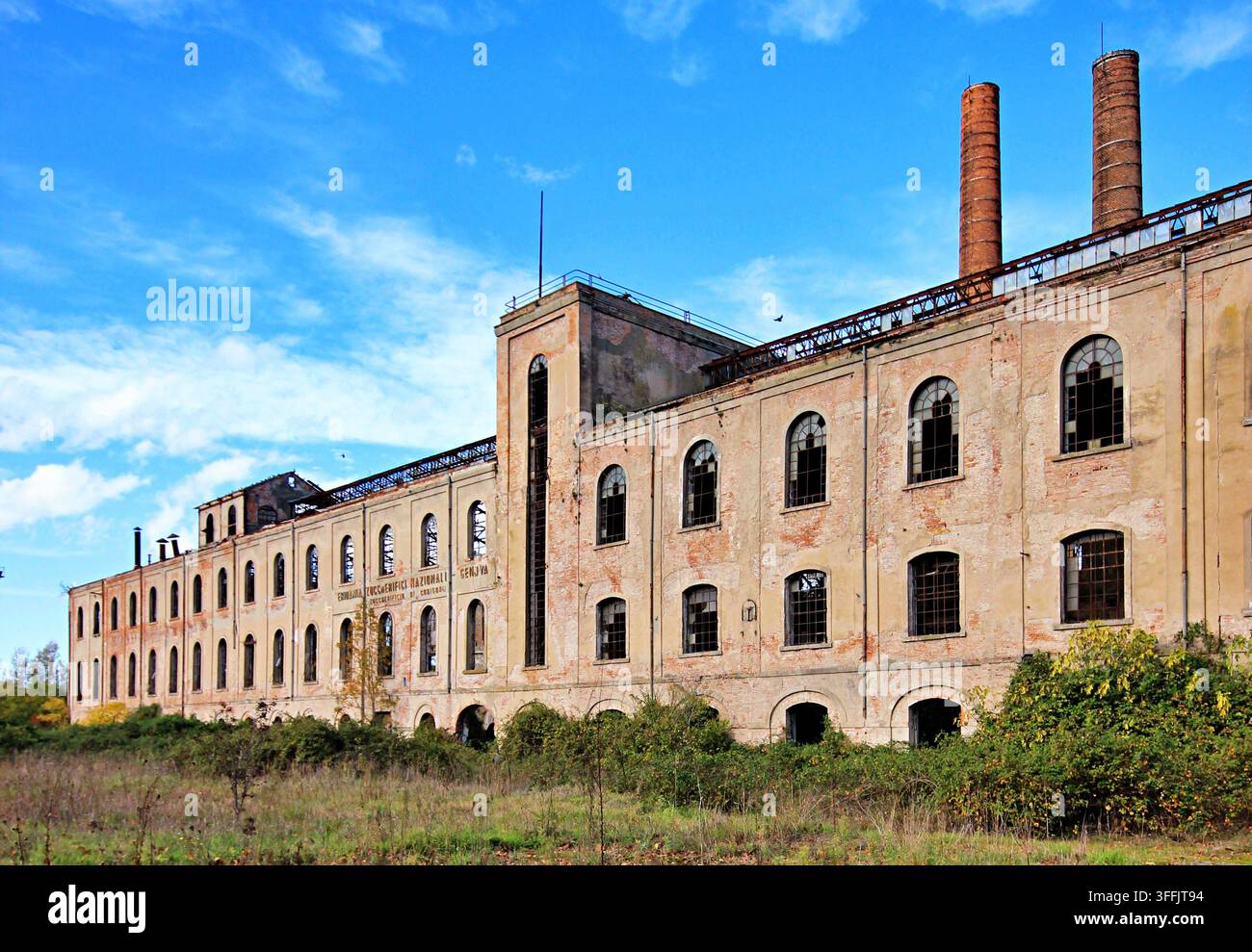 Ehemalige Eridania-Zuckerfabrik in Codigoro, Italien Stockfoto