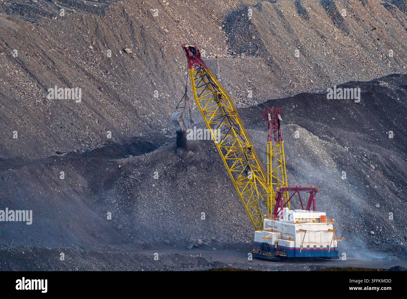 Seilbagger im Einsatz in der Dawson-Kohlemine, Moura, Zentral-Queensland Stockfoto