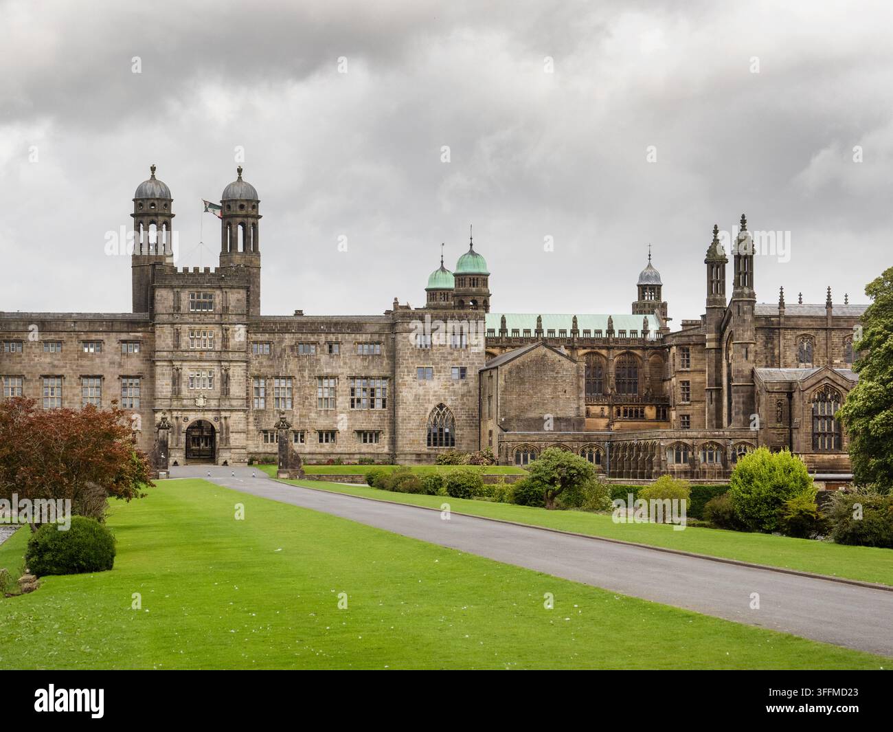 Stoneyhurst College und alte katholische öffentliche Schule in Hurst Green, Ribble Valley, Lancashire, UK. Stockfoto