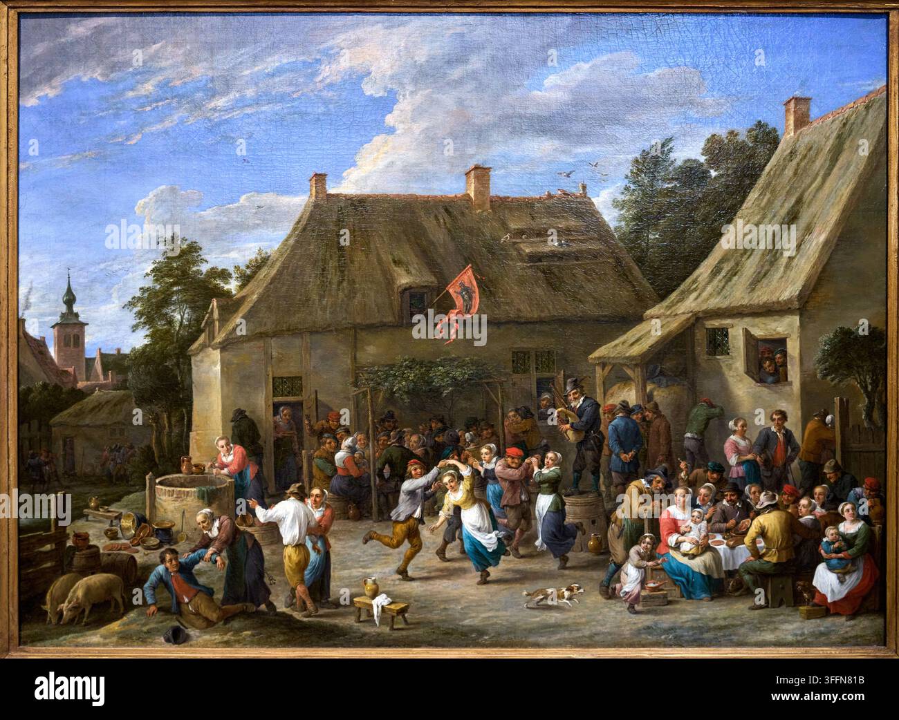 Bauernkirmes, 1665, David Teniers (1610-1690), Rijksmuseum, Amsterdam, Niederlande Stockfoto