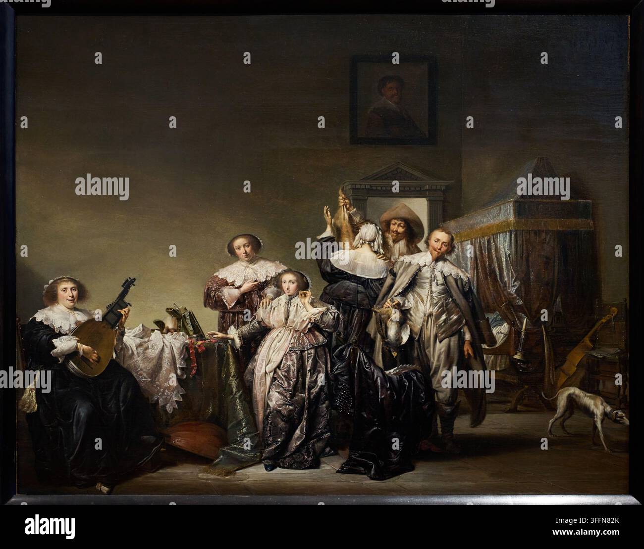 Gallant Company, 1633, Pieter Codde (1599-1678), Rijksmuseum, Amsterdam, Niederlande Stockfoto