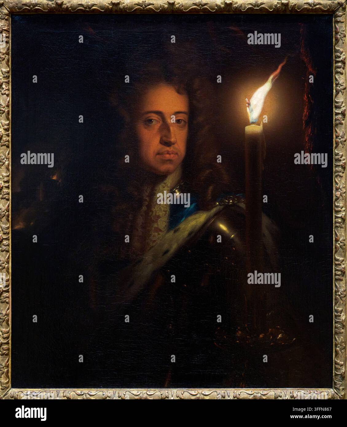 Porträt von Willem III., Prinz von Oranien, König von England und Statthalter, 1692-1697, Godfried Schalcken (1643-1706), Rijksmuseum, Amsterdam, Niederlande Stockfoto