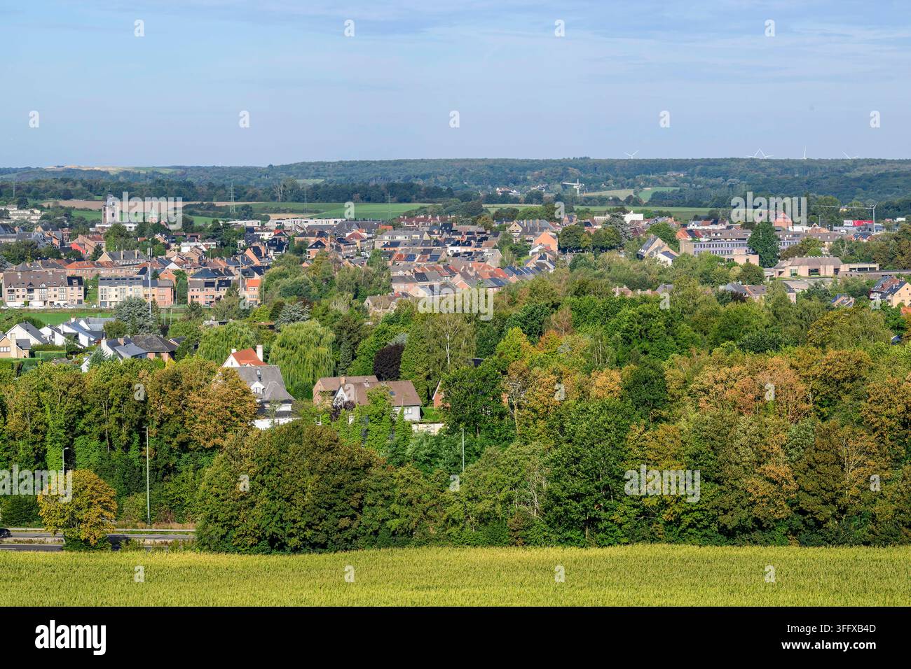 Braine-l'Alleud ist eine Gemeinde im wallonischen Brabant, auf dessen Gebiet sich am 18. Juni 18 größtenteils die Schlacht von Waterloo abspielte Stockfoto