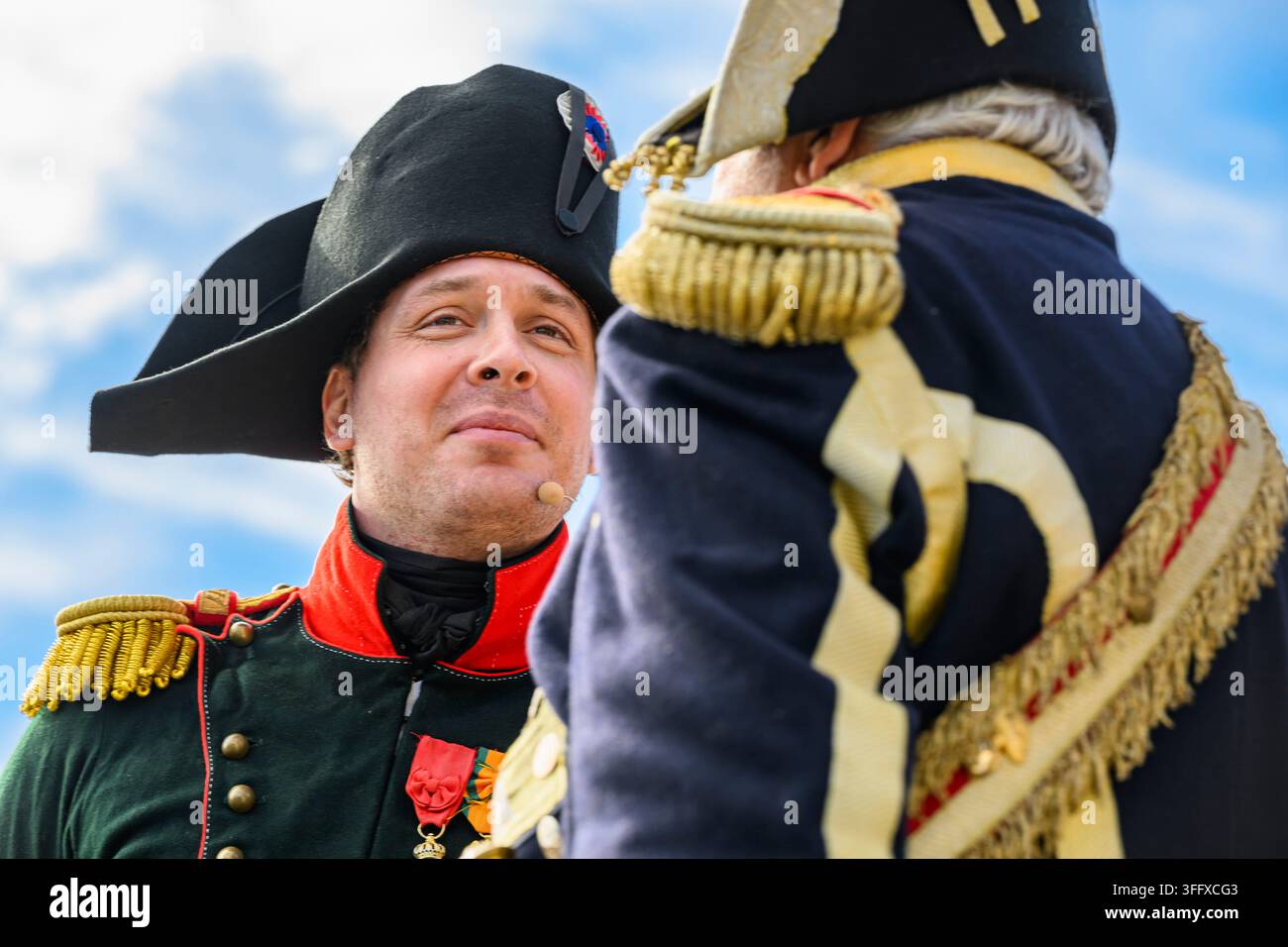 Braine-l'Alleud ist eine Gemeinde im wallonischen Brabant, auf dessen Gebiet sich am 18. Juni 18 größtenteils die Schlacht von Waterloo abspielte Stockfoto