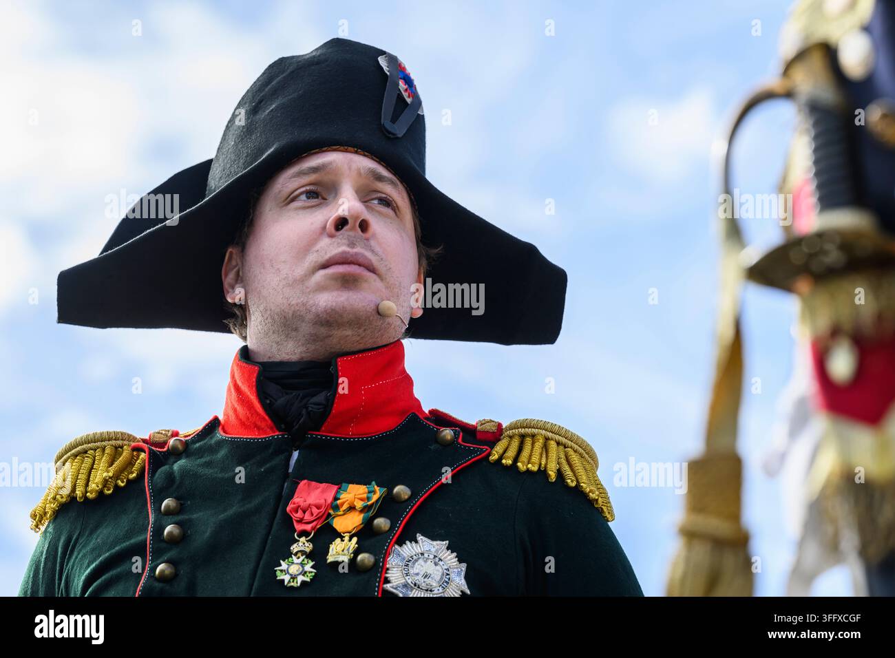 Braine-l'Alleud ist eine Gemeinde im wallonischen Brabant, auf dessen Gebiet sich am 18. Juni 18 größtenteils die Schlacht von Waterloo abspielte Stockfoto