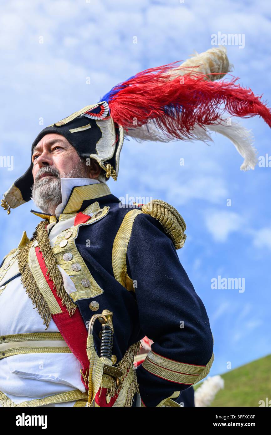 Braine-l'Alleud ist eine Gemeinde im wallonischen Brabant, auf dessen Gebiet sich am 18. Juni 18 größtenteils die Schlacht von Waterloo abspielte Stockfoto