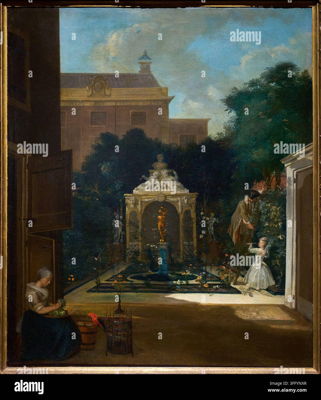 Ein Amsterdamer Kanalhaussalon, 1740-1745, Cornelis Troost (1696-1750), Rijksmuseum, Amsterdam, Niederlande Stockfoto