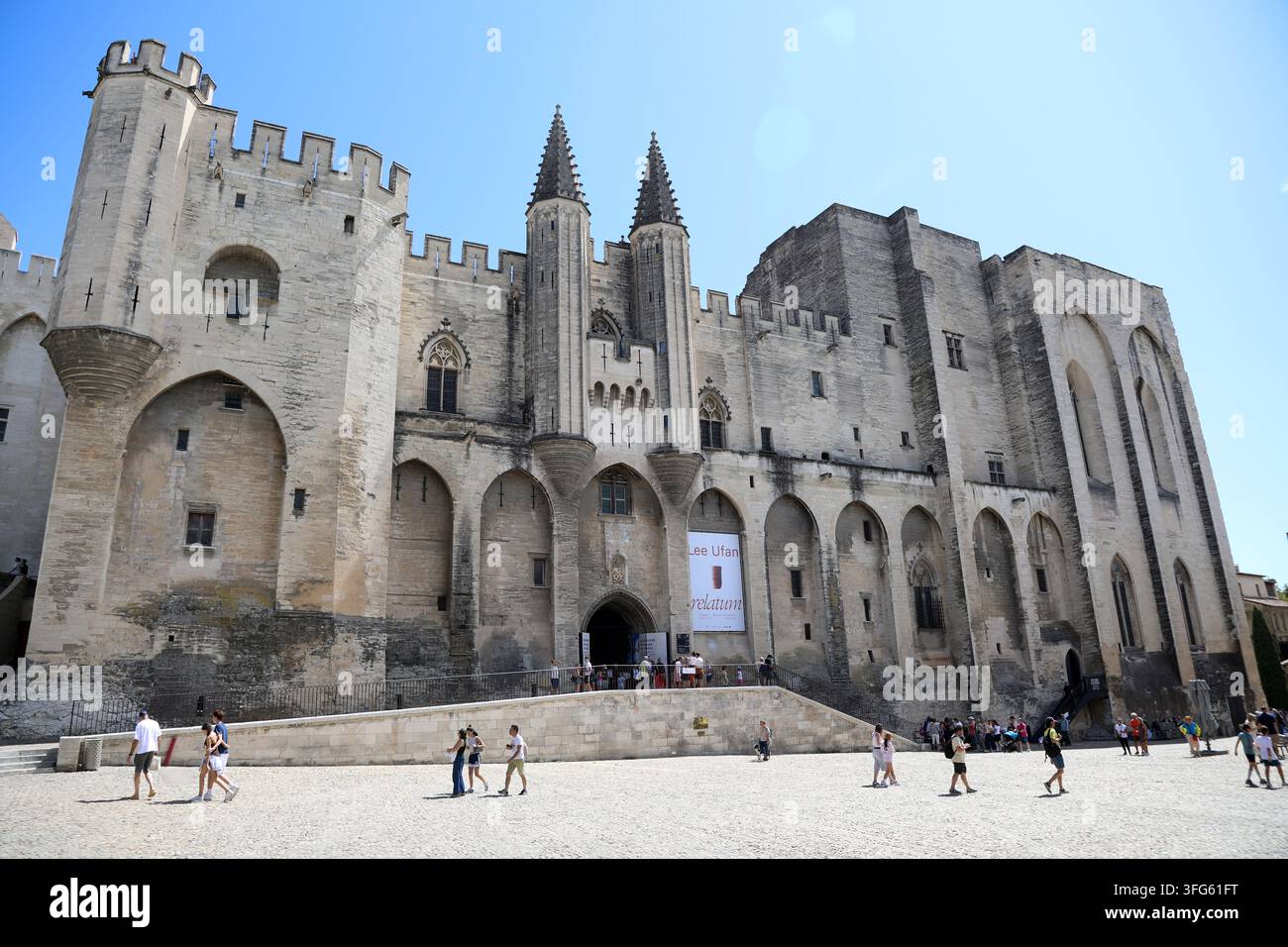 Ansicht des Palais des Papes in Avignon, Frankreich Stockfoto