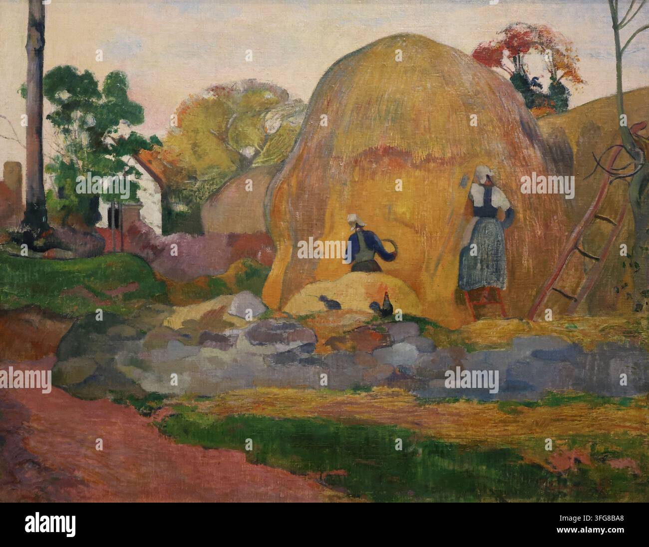 Paul Gauguin, Gelbe Heuschober (Goldene Ernte), 1889, Musée d’Orsay, Paris, Frankreich Stockfoto