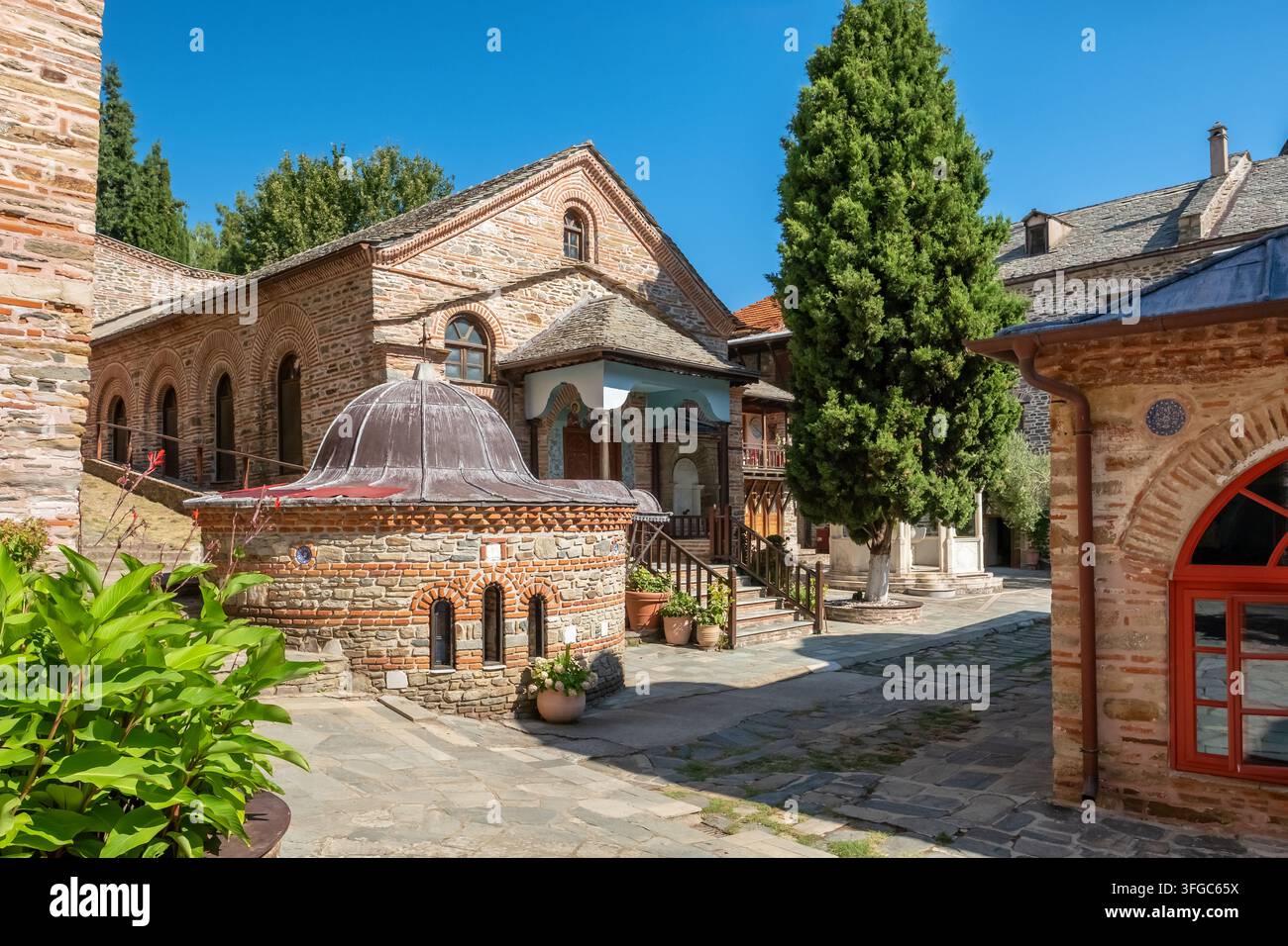Heiliges Kloster von Koutloumousi, Berg Athos, Griechenland Stockfoto