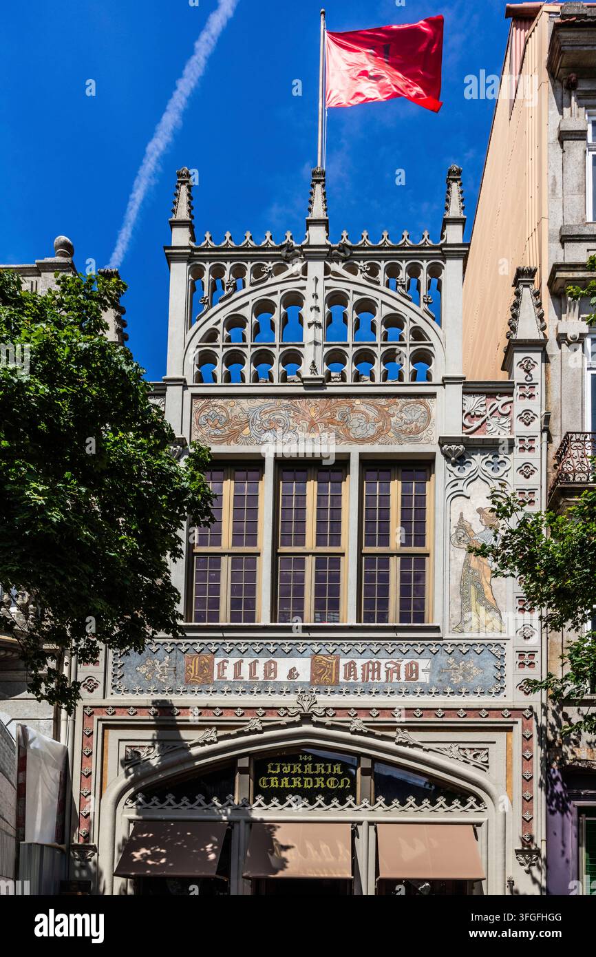 Berühmte Buchhandlung Livraria Lello, Porto, Portugal, Porto, Nordportugal, Portugal Stockfoto