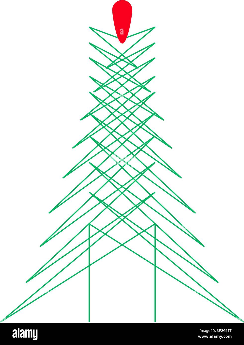 Abstrakter Weihnachtsbaum Stockfoto