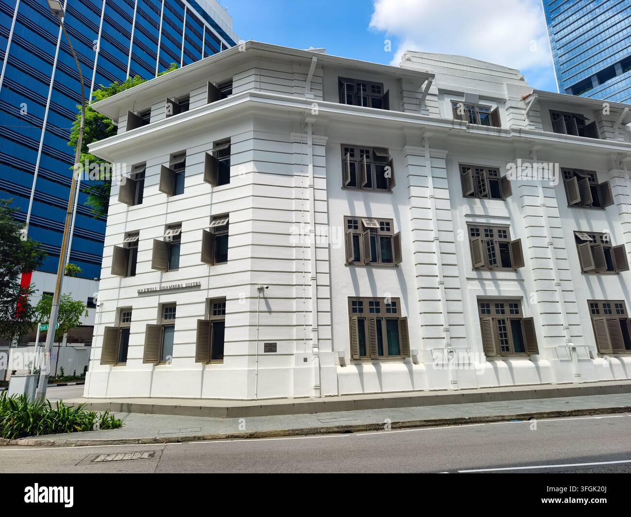 Maxwell Chambers in Singapur, erbaut 1932 als Zollhaus, ist heute ein Komplex für Streitbeilegung und internationale Schiedsverfahren Stockfoto