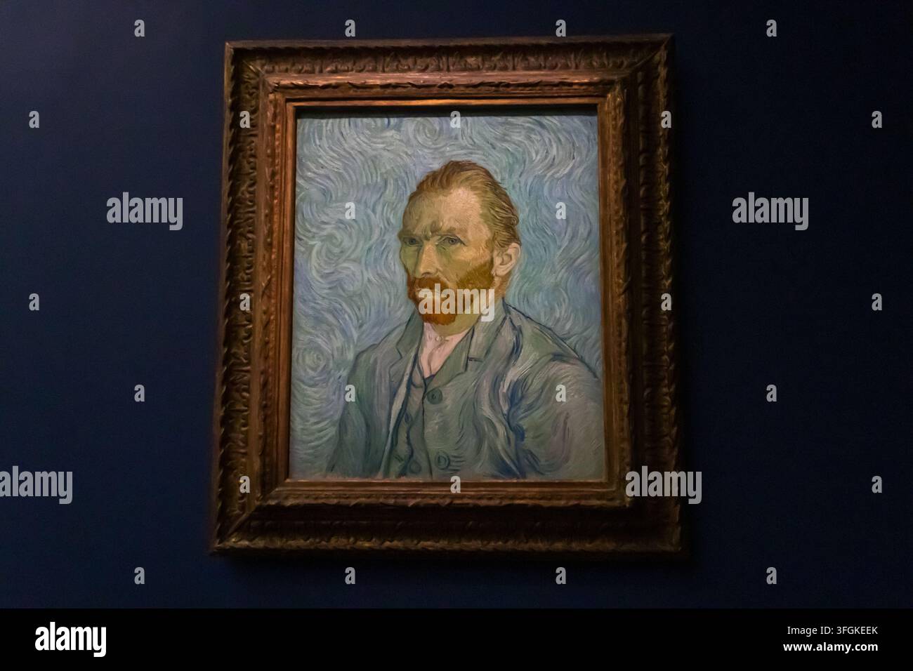 Paris, Frankreich - 19. Mai 2024: Kunstwerk „Selbstporträt“ von 1889 von Vincent van Gogh im Museum d'Orsay in Paris, Frankreich Stockfoto
