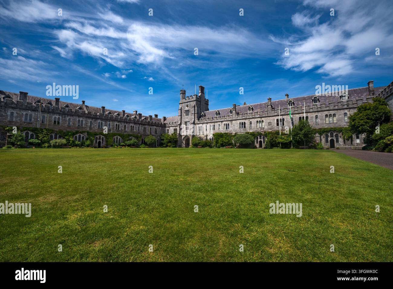 Historisches Quadrangle des University College Cork in Irland Stockfoto