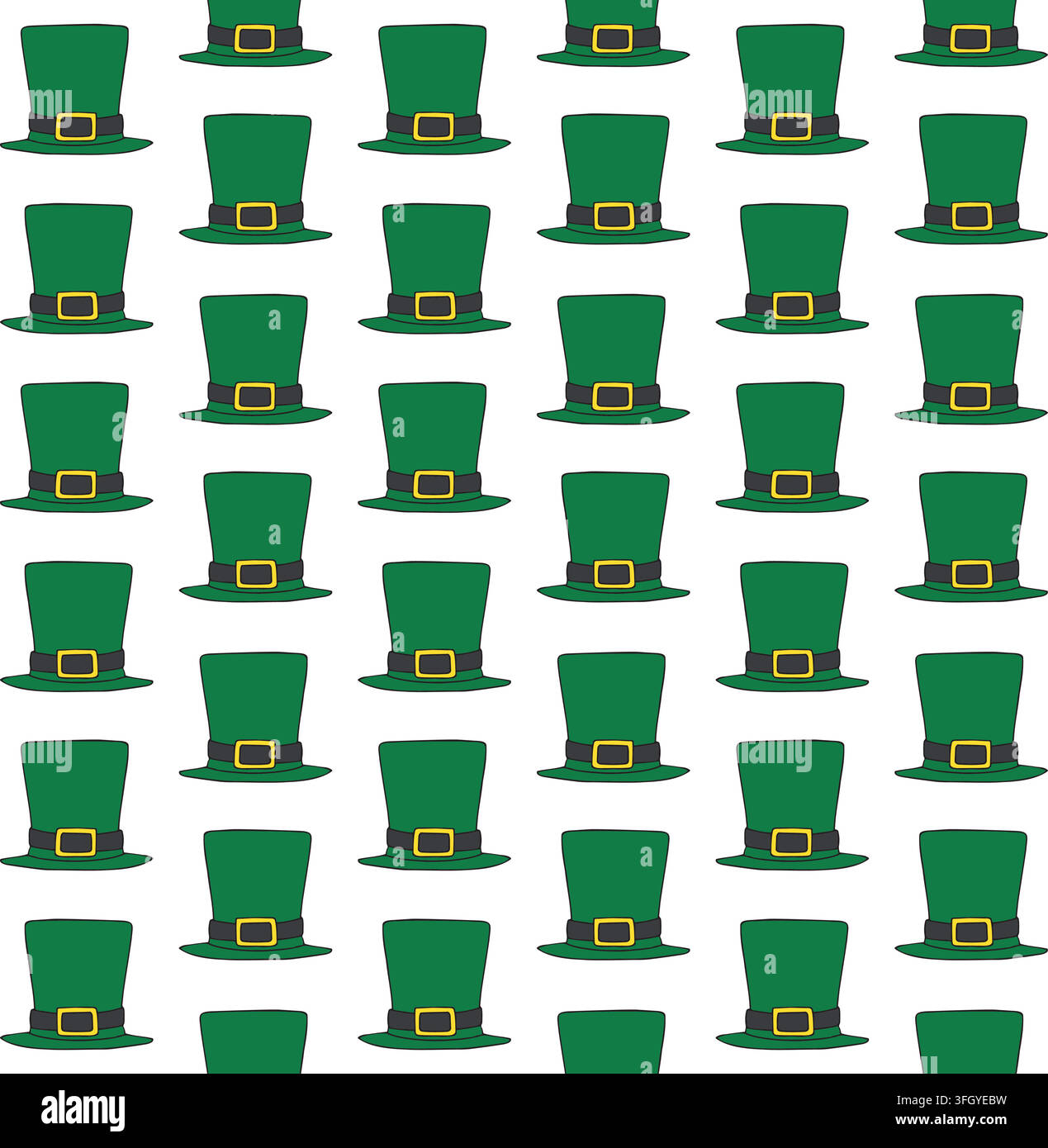 Vektor-Muster ohne Naht von einem Leprechaun-Hut Stock Vektor
