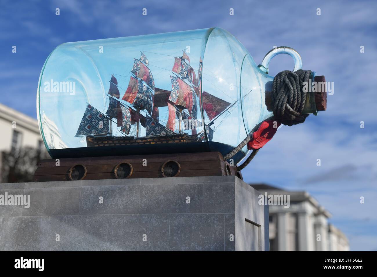 Nelsons Schiff in einer Flasche Stockfoto