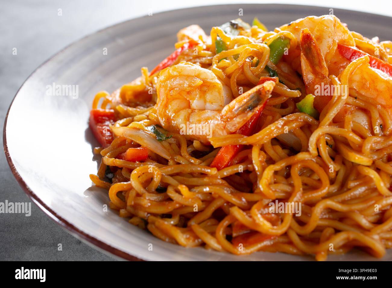Eine Ansicht eines Tellers Pad Kee Mao. Stockfoto