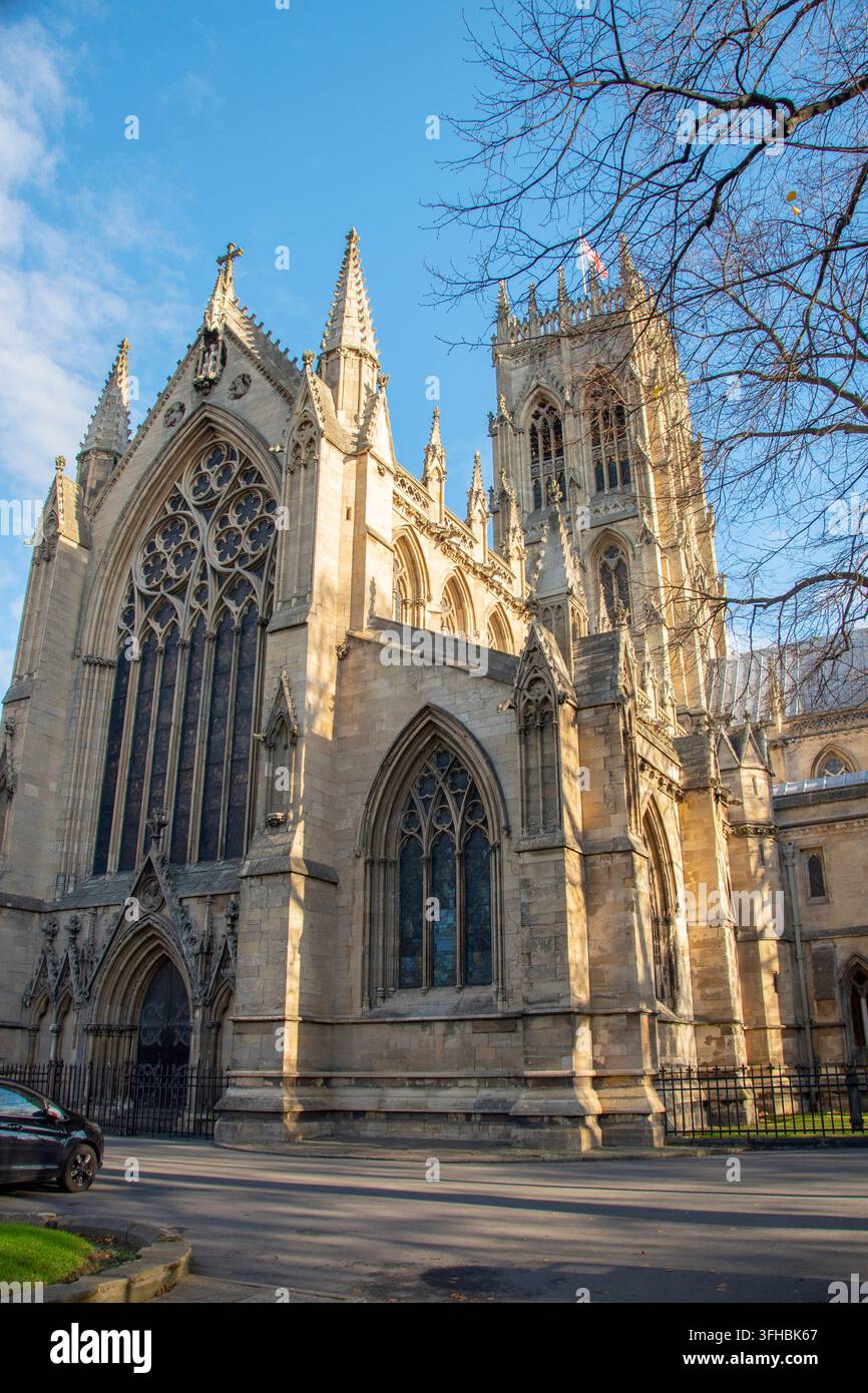 Doncaster, UK : 13. Nov 2018 – Doncaster Minster (und Pfarrkirche St. Georg) ist eine prächtige Kirche im neugotischen Stil erbaut Stockfoto