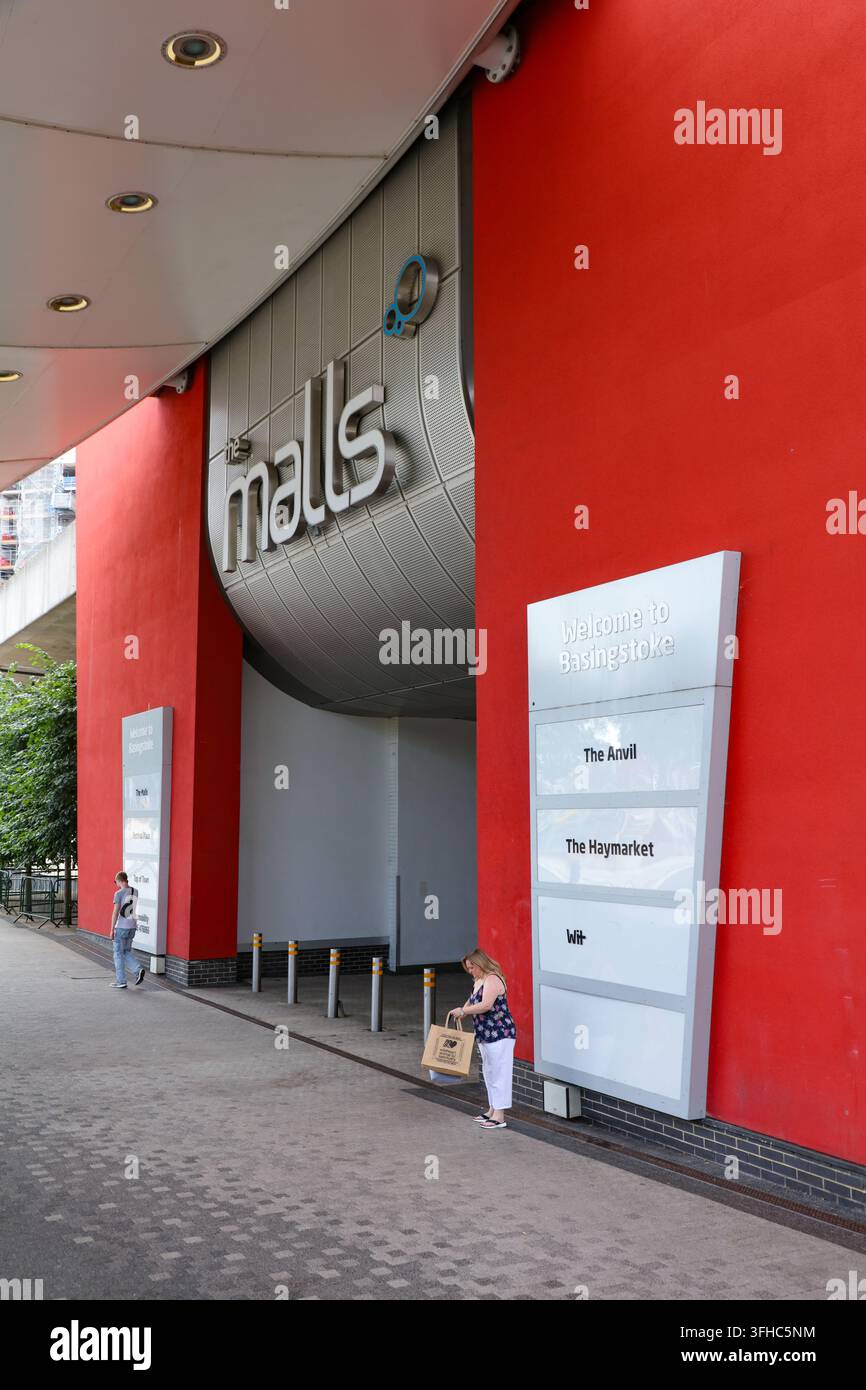 Die Malls, Basingstoke, Hampshire, England, Vereinigtes Königreich. Stockfoto