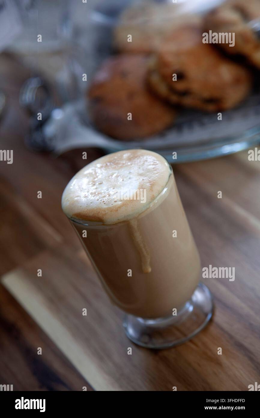 Ein Caffè Au Lait oder Americano Stockfoto