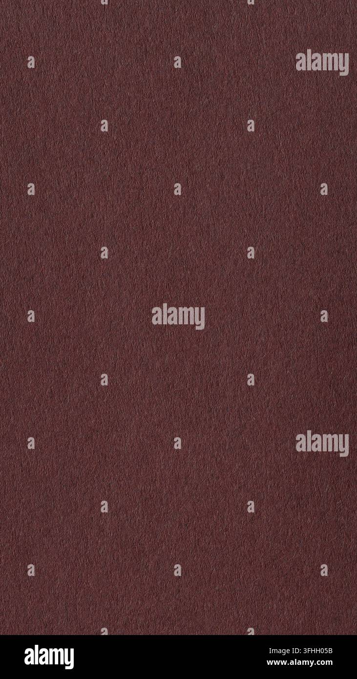 Rotbrauner Papierhintergrund mit einer feinen faserigen Oberfläche in gedämpfter matter Monochrom-Farbe Stockfoto
