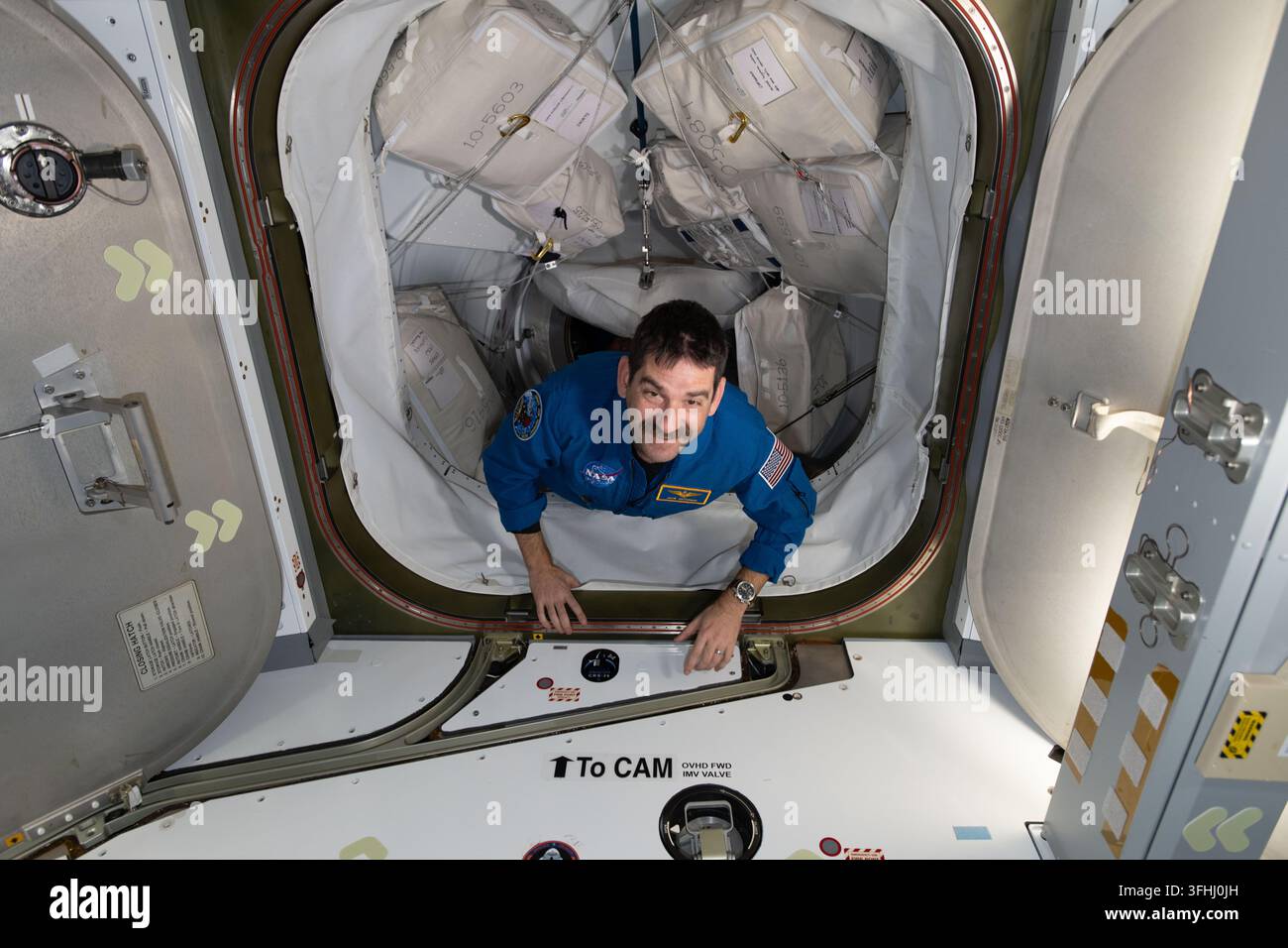 NASA-Astronaut Jack Hathaway betritt die Internationale Raumstation, 14. Februar 2026 Stockfoto