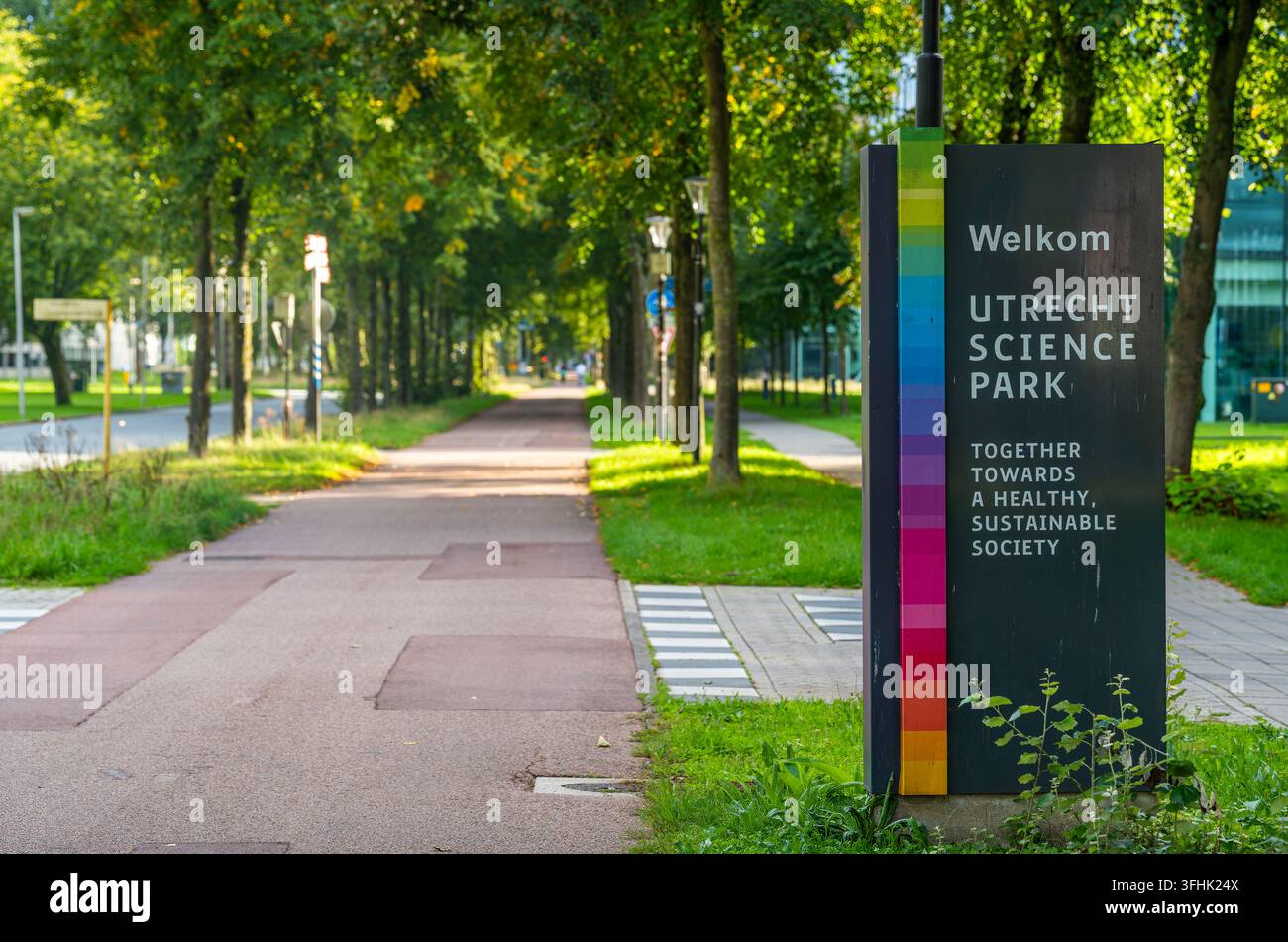 Utrecht, Niederlande, 13. September 2026, Utrecht Science Park Schild am Campus der Universität Utrecht Stockfoto