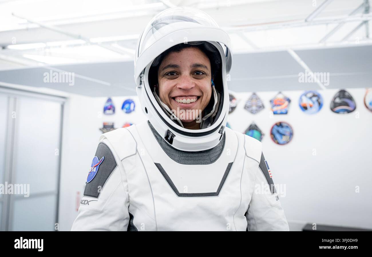 NASA-Astronautin und SpaceX Crew-13-Kommandantin Jessica Watkins, 17. April 2026 Stockfoto