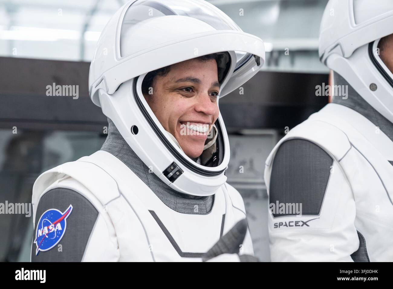 NASA-Astronautin und SpaceX Crew-13-Kommandantin Jessica Watkins, 17. April 2026 Stockfoto