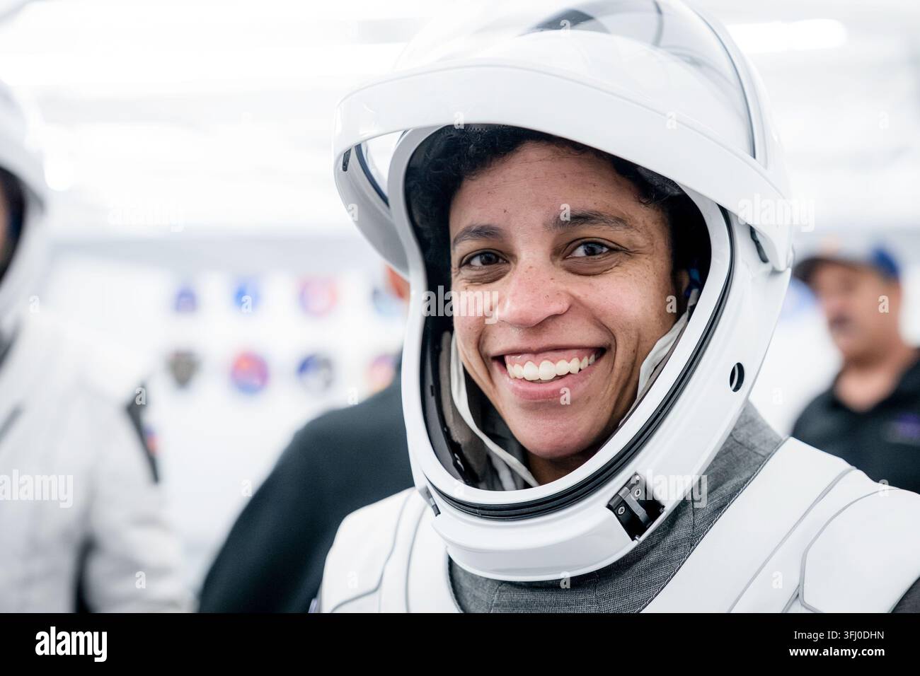 NASA-Astronautin und SpaceX Crew-13-Kommandantin Jessica Watkins, 17. April 2026 Stockfoto