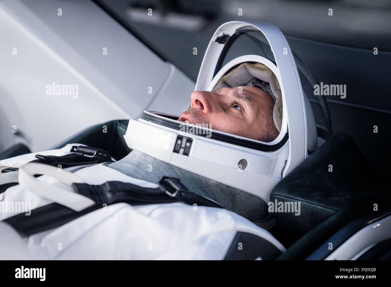 NASA-Astronaut und SpaceX Crew-13-Pilot Luke Delaney, 17. April 2026 Stockfoto