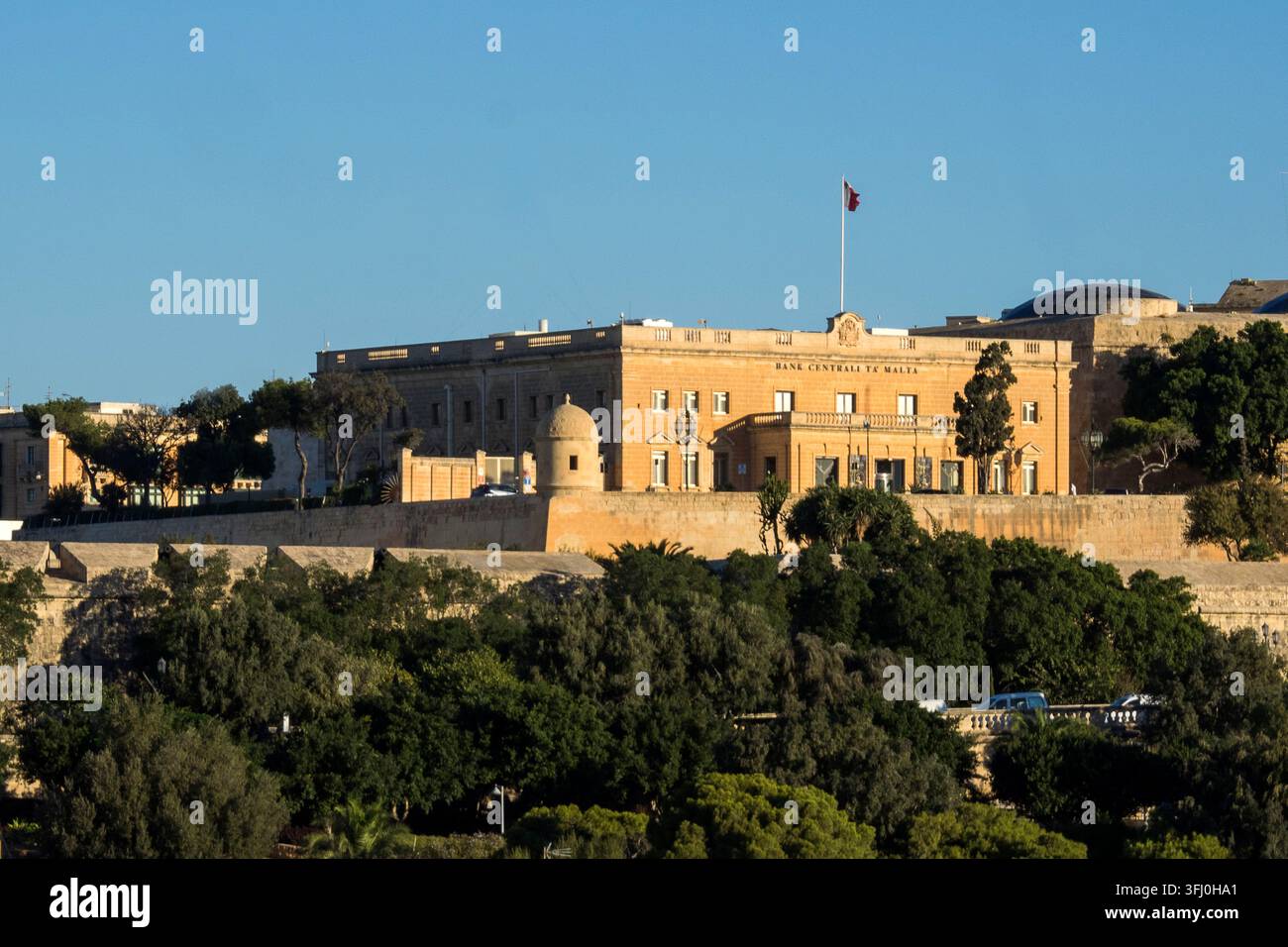Malta - Valletta, Central Bank of Malta Stockfoto