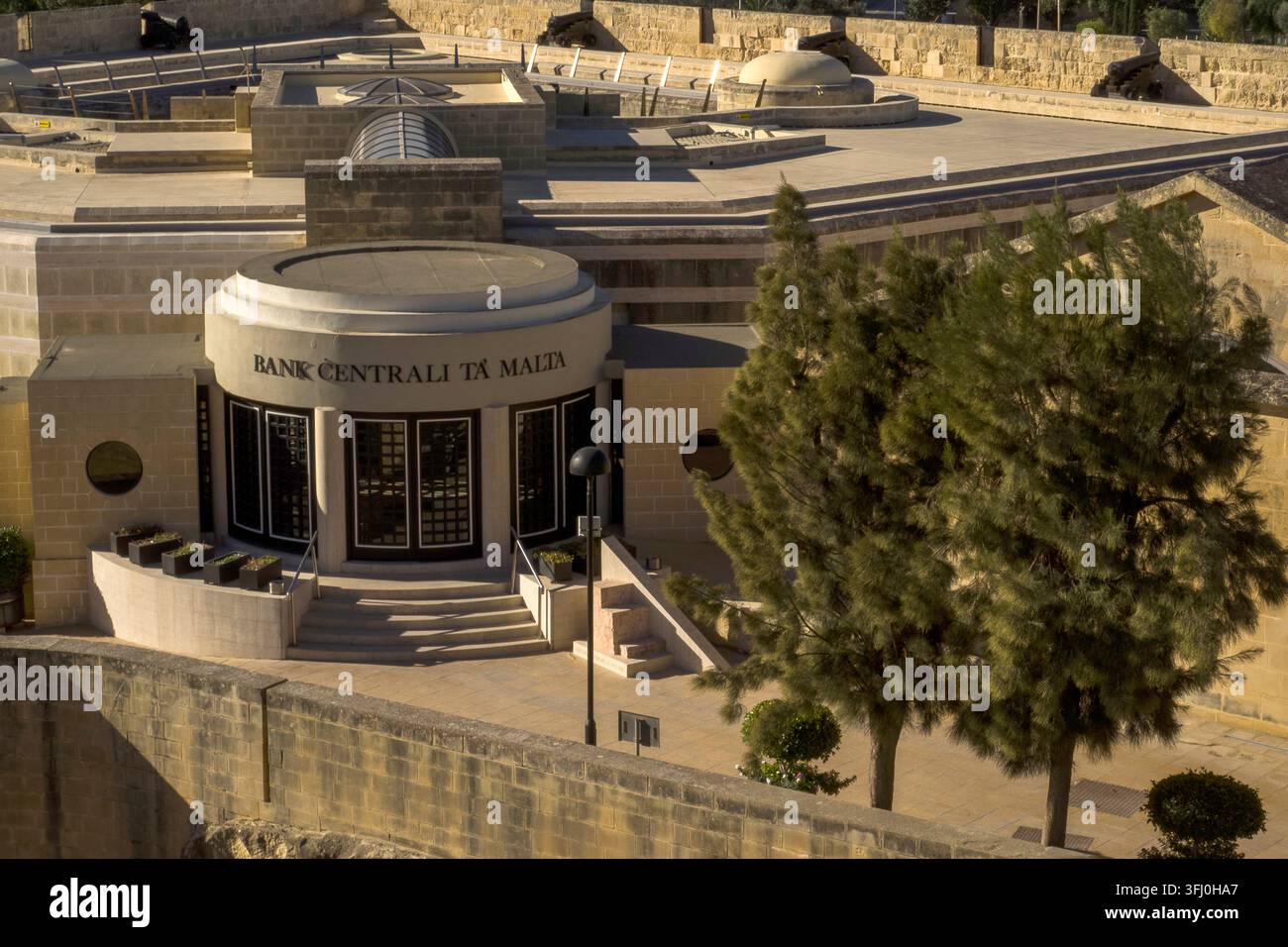 Malta - Valletta, Central Bank of Malta Stockfoto