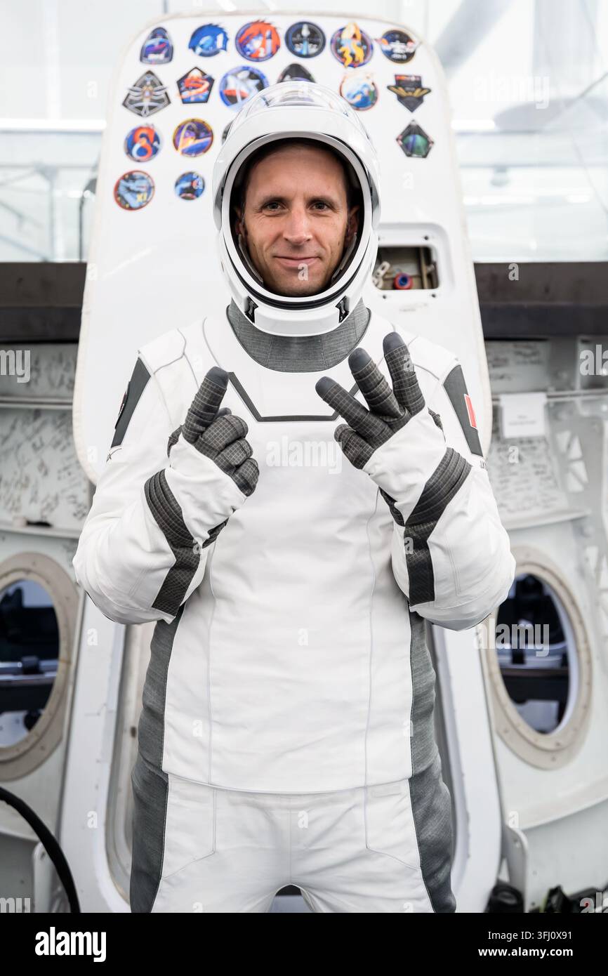CSA (Kanadische Weltraumagentur) Astronaut und SpaceX Crew-13-Missionsspezialist Joshua Kutryk, 8. Juni 2026 Stockfoto