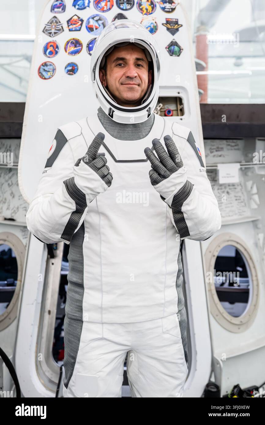 Roscosmos-Kosmonaut und SpaceX Crew-13-Missionsspezialist Sergej Teteryatnikov, 8. Juni 2026 Stockfoto