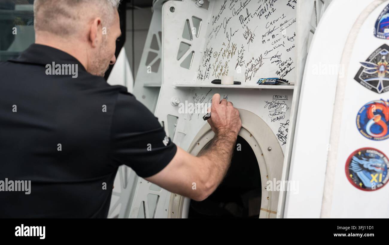 NASA-Astronaut und SpaceX Crew-13-Pilot Luke Delaney, 30. Juli 2026 Stockfoto