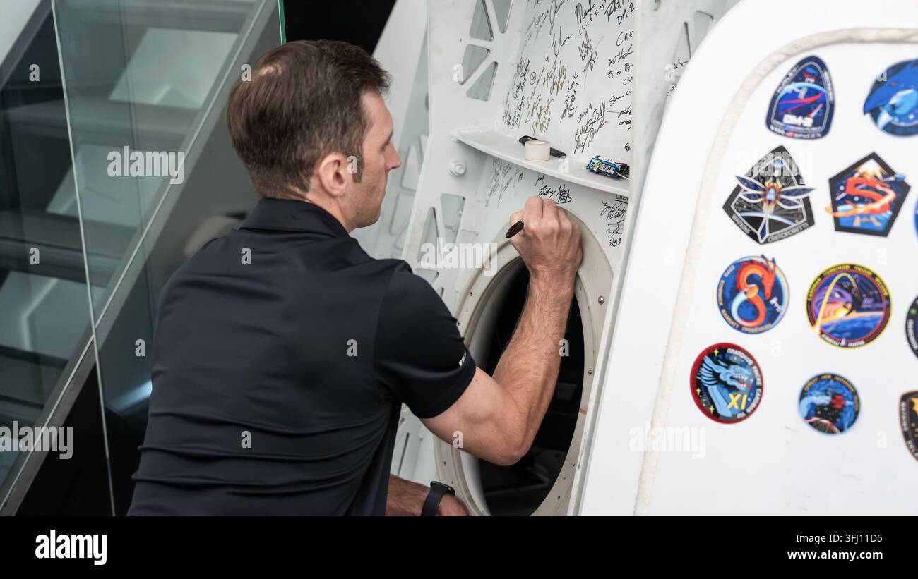 CSA (Kanadische Weltraumagentur) Astronaut und SpaceX Crew-13-Missionsspezialist Joshua Kutryk, 30. Juli 2026 Stockfoto