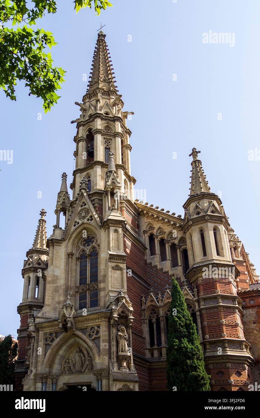 Spanien - Barcelona, Kirche von Sant Francesc de Sales Stockfoto